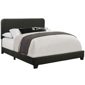 Pulaski - Mid-Century All-in-One King Bed with Channeled Headboard & Footboard in Dupree Steel_CLOSEOUT