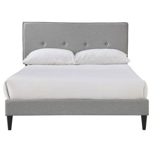 Pulaski - Mid-Century Modern Button Tufted Full-Sized Platform Bed in Gray - DS-D331-287-113