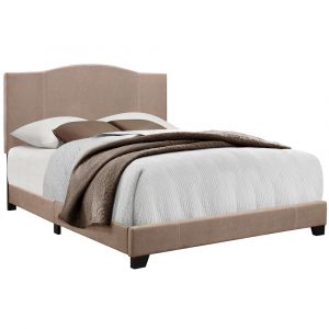 Pulaski - Queen All-In-One Modified Camel Back Upholstered Bed in Denim Sand_CLOSEOUT