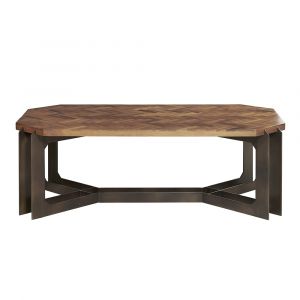 Pulaski - Rustic Cocktail Table with Metal Base - P301727