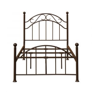 Pulaski - Scroll Metal Twin Bed in Brown, All-In-One - DS-2646-288_CLOSEOUT