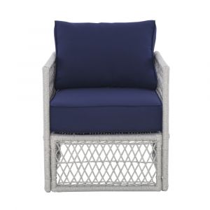 Pulaski - Simple Weave Complete White Chair - DS-D480-OUT-K3