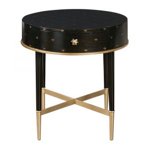 Pulaski - Soft Black Round Accent Table with Storage - P301012