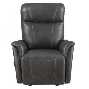 Pulaski - Traditional Manual Leather Recliner Rocker in Charcoal Grey - DS-A736-007-783