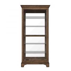 Pulaski - Traditional Sliding Door Curio with Glass Shelves and LED Light - P021768