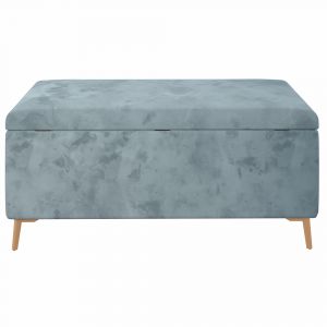 Pulaski - Upholstered Storage Bed Bench - Light Blue Velvet - DS-D524-900