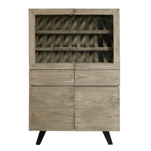 Pulaski - Wine Display Cabinet in Gray - D330-008