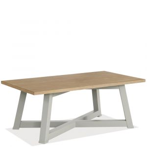 Riverside Furniture - Beaufort Large Coffee Table in Timeless Oak/gray Skies - 11302