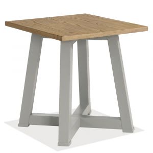 Riverside Furniture - Beaufort Side Table in Timeless Oak/gray Skies - 11309