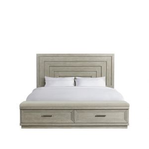Riverside Furniture - Cascade King Panel Storage Bed in Dovetail - 73479_73480_73483