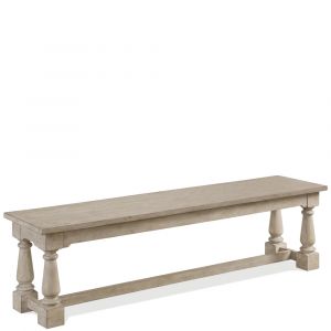 Riverside Furniture - Hailey Dining Bench in Pebble - 15253