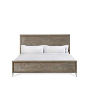Riverside Furniture - Intrigue King Panel Bed in Hazelwood - 39372_39383_39385