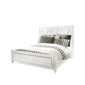 Riverside Furniture - Osborne King Panel Bed in Winter White - 12172_12180_12181