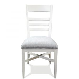 Riverside Furniture - Osborne Upholstered Ladderback Side Chair in Winter White - 12153_riverside