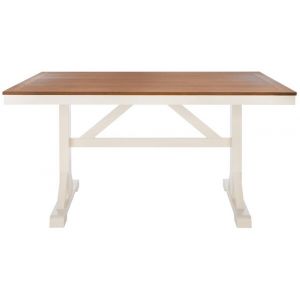 Safavieh - Akash Rectangle Dining Table - White - Natural - DTB9210A