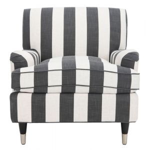 Safavieh - Chloe Club Chair - Black - White - MCR4571H