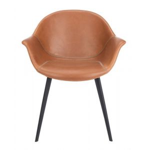 Safavieh - Dublin Chair - Cognac - Black  (Set of 2) - ACH7007B-SET2