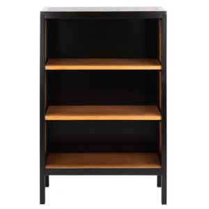 Safavieh - Franz 3 Shlf Wood Back Etagere - Black - Natural - ETG2104A