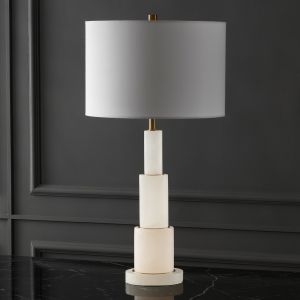 Safavieh - Couture - Gardiner Alabaster Table Lamp - White - Gold - CTL1035A