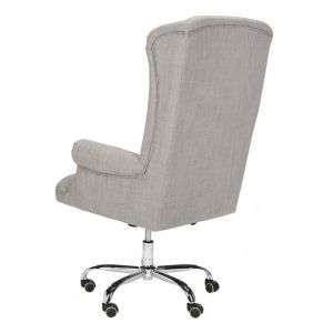 Safavieh - Ian Tufted Swivel Office Chair - Grey - Chrome - OCH4504A