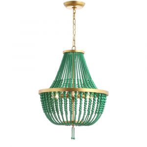 Safavieh - It All Started With A Lamp Chandelier - Green - Gold - DSN1300A
