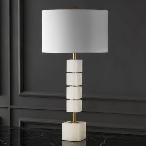 Safavieh - Couture - Johnny Alabaster Table Lamp - White - Gold - CTL1036A