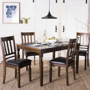 Safavieh - Kodiak 5 Piece Dining Set - Light Oak - DNS9204A