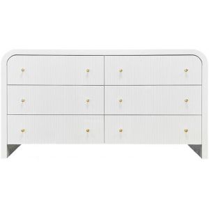 Safavieh - Couture - Liabella 6 Drw Curved Dresser - White - Gold - SFV2144A
