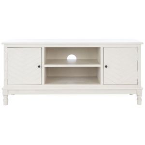 Safavieh - Magnolia 2 Door 2 Shelf Tv Stand - Distressed White  - MED5702A