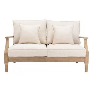 Safavieh - Couture - Martinique Wood Patio Loveseat - Natural - Beige - CPT1012A