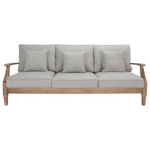 Safavieh - Couture - Martinique Wood Patio Sofa - Natural - Grey - CPT1013B