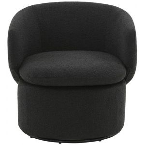 Safavieh - Couture - Phyllis Boucle Swivel Chair - Black - SFV4816B