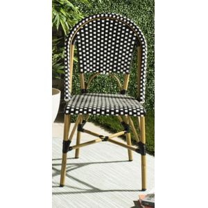 Safavieh - Salcha Side Chair - Black - White  (Set of 2) - FOX5210H-SET2