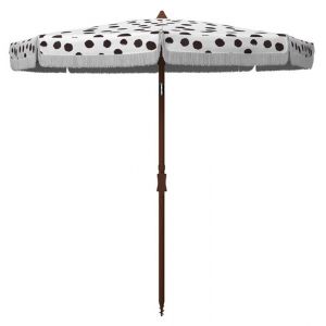 Safavieh - Sydney 6.5' Beach Umbrella - Black - White - PAT8502A