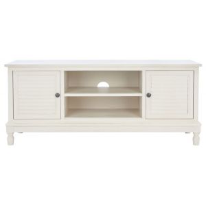Safavieh - Tate 2Dr 1 Shelf Media Stand - Distressed - White - MED5708A
