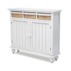 Sea Winds - Monaco Entry Cabinet with Baskets - B81822-BLANC