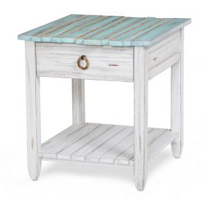 Sea Winds - Picket Fence End Table - B78202-DBLEU/WH