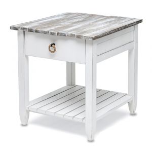 Sea Winds - Picket Fence End Table - B78202-GREY/BLANC