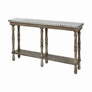 Stein World - Rhodes Console Table in Warm Washed Oak and Galvanized Metal - 16950