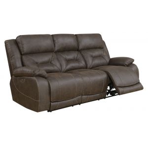 Steve Silver - Aria Recliner Sofa with Power Head Rest in Saddle Brown - AA950SBN