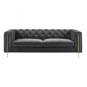 Steve Silver - Charlene Gray Velvet Sofa - CH100SGY