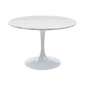 Steve Silver - Colfax White Marquina Marble Dining Table - CF450WDBMT