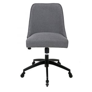 Steve Silver - Kinsley Swivel Upholstered Desk Chair - Gray - KS200SG