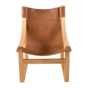 Steve Silver - Lima Sling Chair - Natural Leather with Natural Frame - LI150NNSC