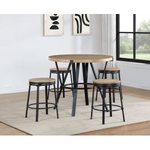 Steve Silver - Magnoli 5-Piece Counter Dining Set (Counter Table & 4 Swivel Counter Chairs) - MM4242K-C5PC