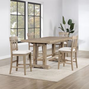 Steve Silver - Napa 5-Piece Counter Dining Set - Sand - NP600-C5PC-S