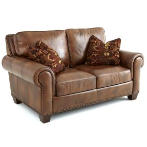 Steve Silver - Silverado Leather Loveseat with Two Pillows - SR920L