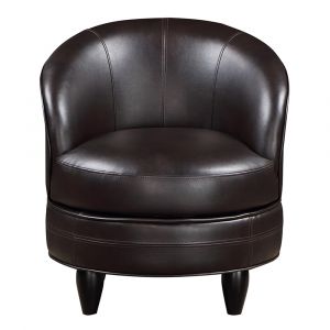 Steve Silver - Sophia Swivel Accent Chair - Brown Leatherette - SOH850BL