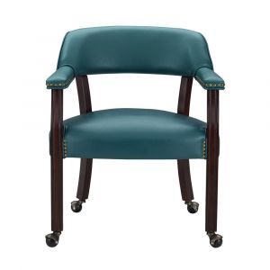 Steve Silver - Tournament Arm Chair w/Casters - Teal - TU500AT
