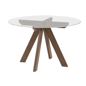 Steve Silver - Wade Round Glass Top Dining Table - WD500TTTB